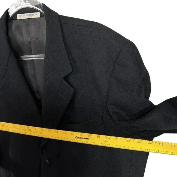 Hickey Freeman Mens 44 Long 100% Cashmere Black Sport Coat Wedding Old Money - Picture 11 of 16